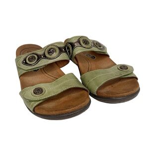 Cobb Hill By New Balance RevLite Olive Green Slides Sandals Size 9